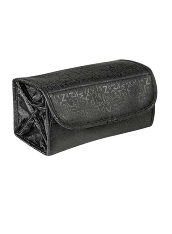 4-Layer Roll-Up Portable Make-Up Travel Bag Black