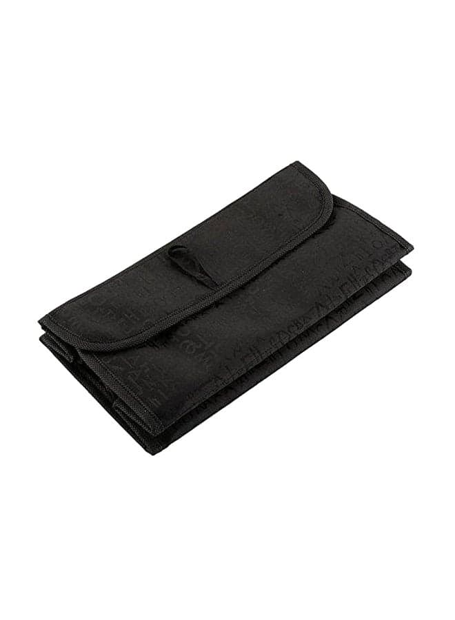 Portable Multifunction Folding Roll Up Makeup Bag Black