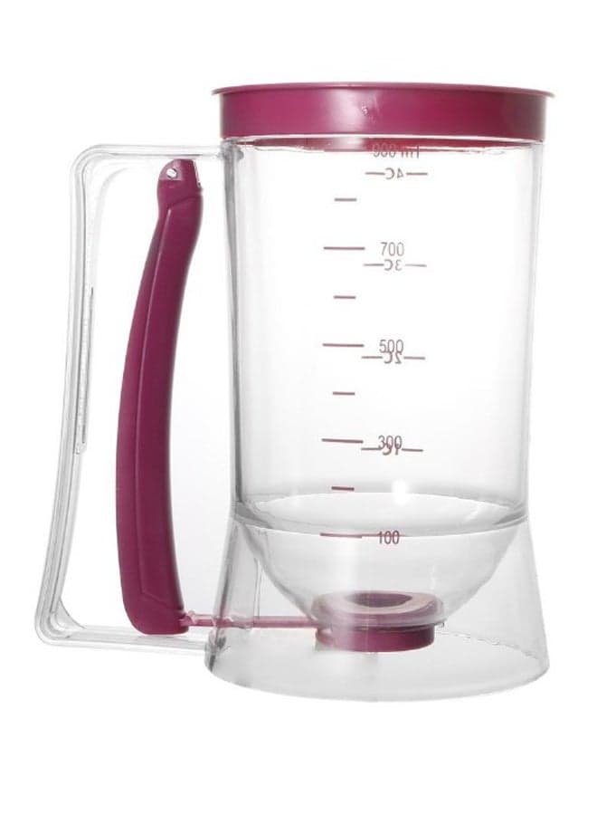 Cupcake Pancake Cake Batter Dispenser Mix Pastry Jug Baking Maker Maroon/Clear 17x18.5x11cm