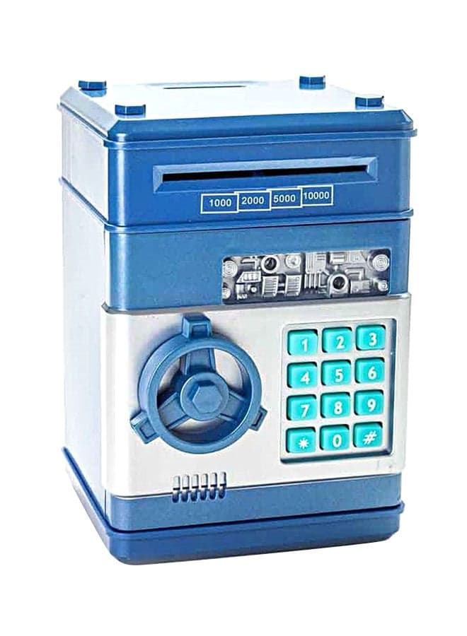 icome Kids Electronic Money Safe Box Password Saving Bank ATM For Coins and Bills (Blue)