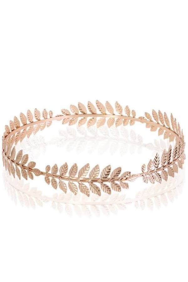 Leaf Branch Headband Gold