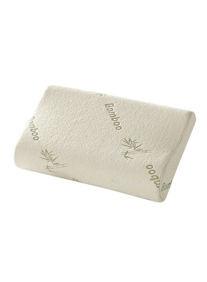 Comfort Orthopedic Bamboo Fiber Sleeping Pillow Memory Foam Pillows Bamboo Beige 50*30*10centimeter
