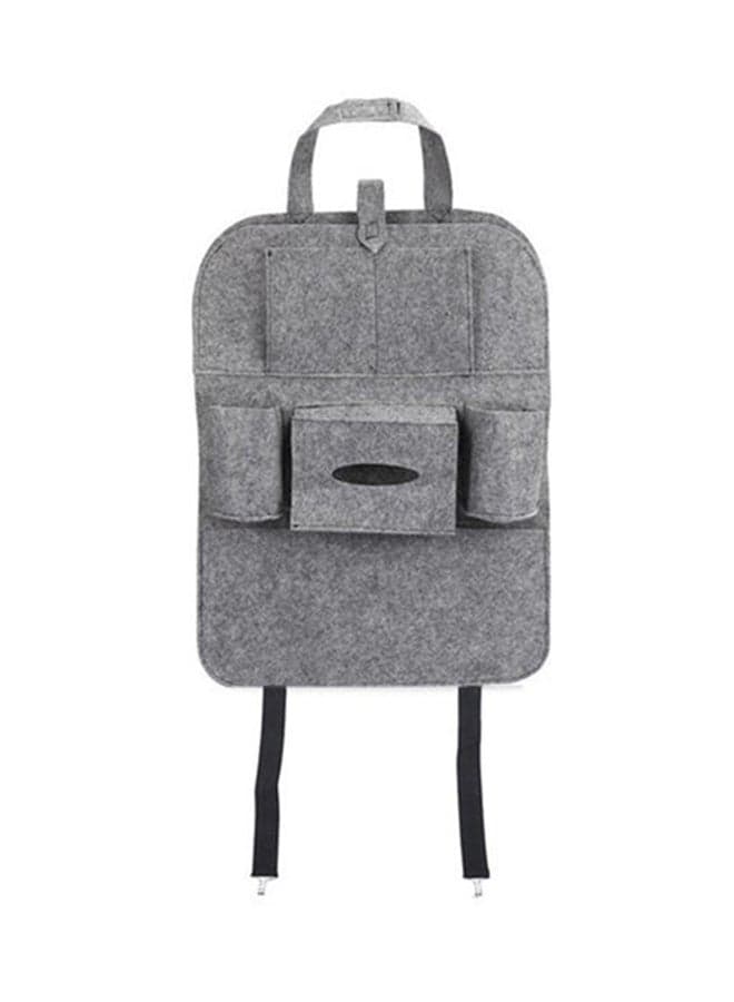 Auto Car Seat Back Grey Multi-Pocket Storage Bag Organizer Holder