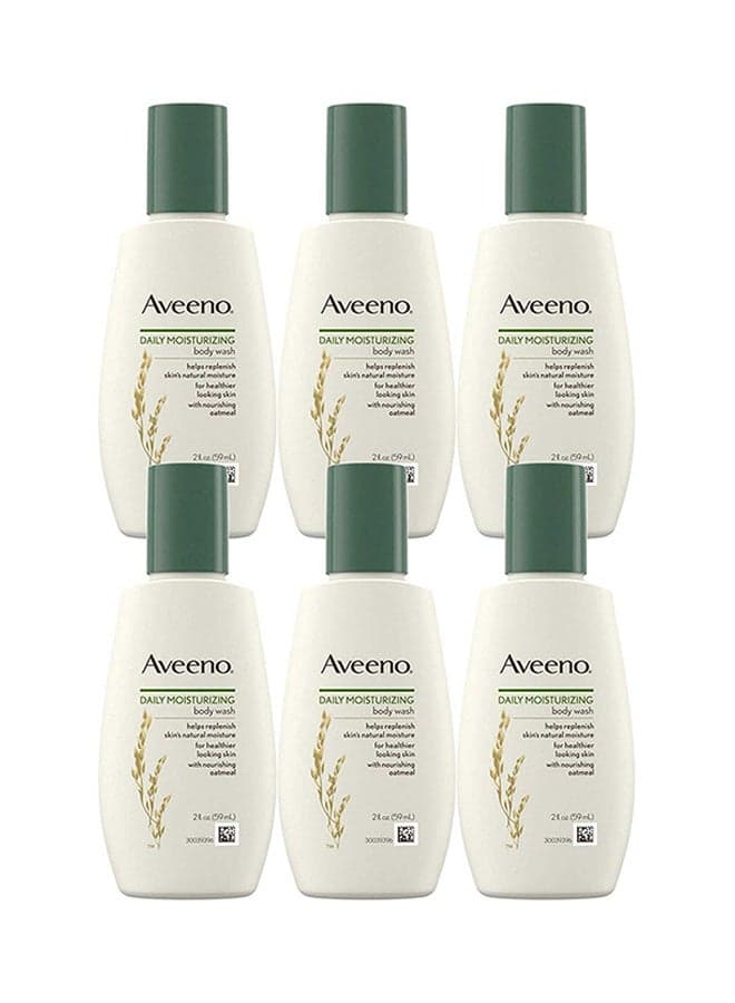 Daily Moisturizing Body Wash Travel 2 Fluid Ounce (Pack Of 6)