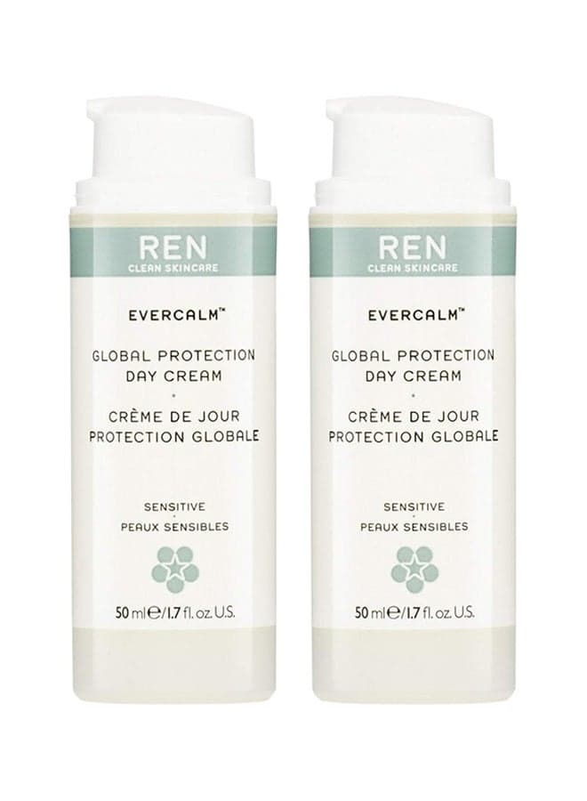 Skincare Evercalm Global Protection Day Cream (Pack of 2) with Chamomile Flower Extract, Sesame Seed Oil, Shea Butter, Cranberry Seed Oil, Black Currant Seed Oil and Ho Wood Leaf Oil, 1.7 oz