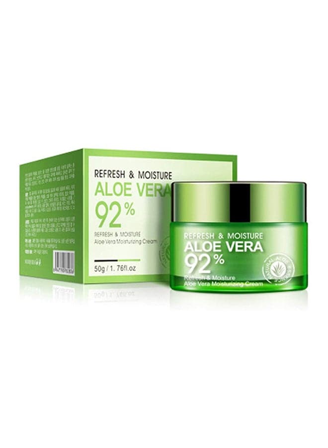 92% Aloe Vera Refresh Cream Soft Smooth Silky Skin Lightening Natural Extract Moisturizing 50G