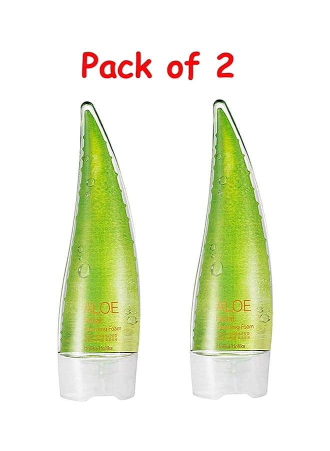 Pack Of 2 Aloe Facial Cleansing Foam