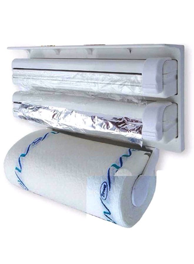 Triple Tissue Paper Dispenser White