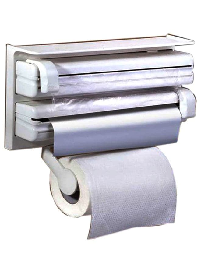 Triple Tissue Paper Dispenser White