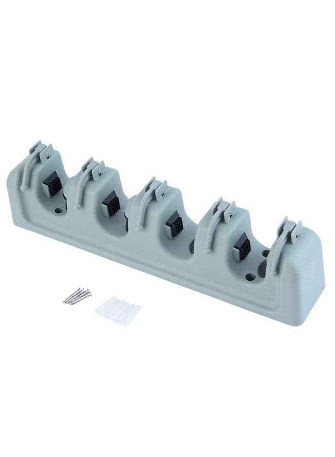 Wall Mounted Mop And Broom Holder Grey
