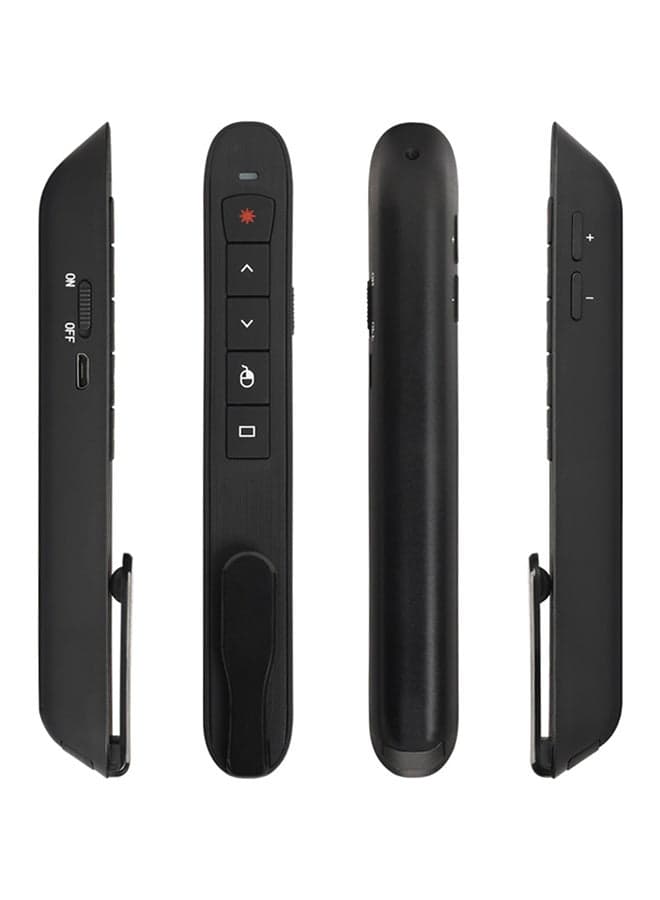 2.4Ghz Wireless Air Mouse Flip Pen Laser Pointer Black