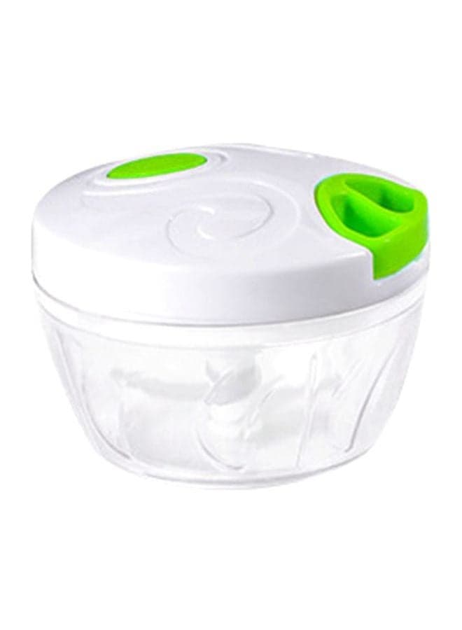 Manual Meat Slicer Chopper White/Green/Clear 13x13x10cm