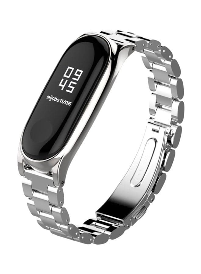 Stainless Steel Replacement Strap For Xiaomi Mi Band 3 Silver