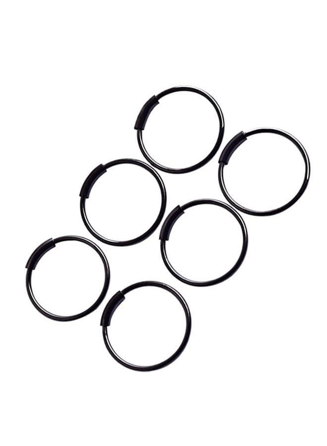 6-Piece Stainless Steel Nose Ring