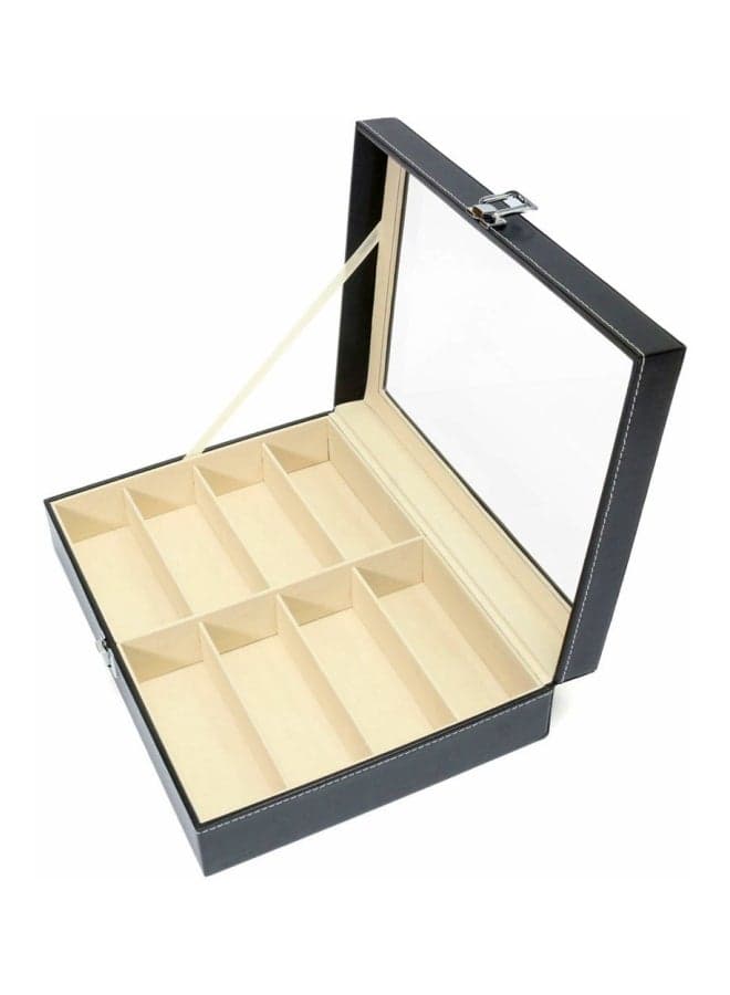 8-Grids Sunglass Storage Case Black