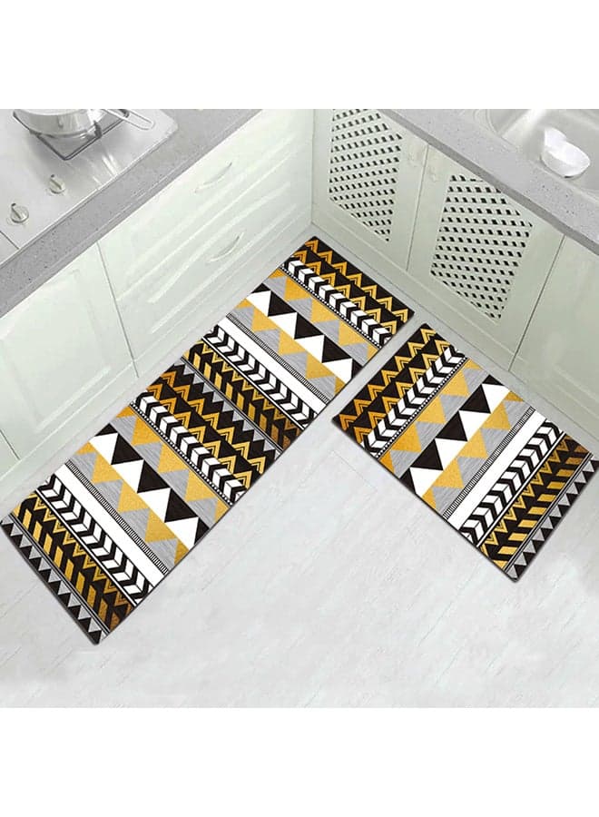 Triangle Pattern Patchwork Kitchen Floor Mat Multicolour 50X160centimeter