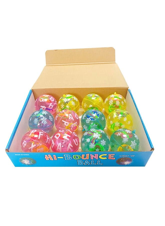 12 Piece Rubber Bouncing Crystal Ball 7x7x7cm