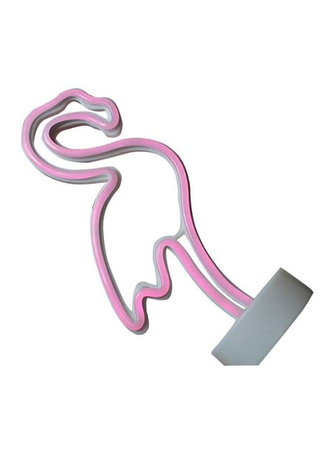 Flamingo Shaped Night Light With Base Pink/Grey 4 x 20cm