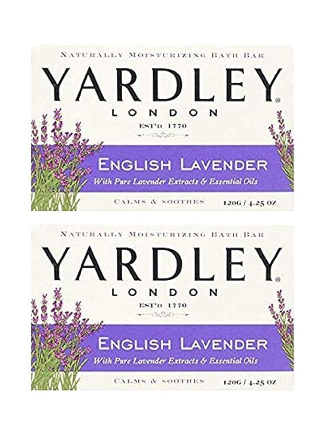 2-Piece English Lavender Soap Bar Set Beige