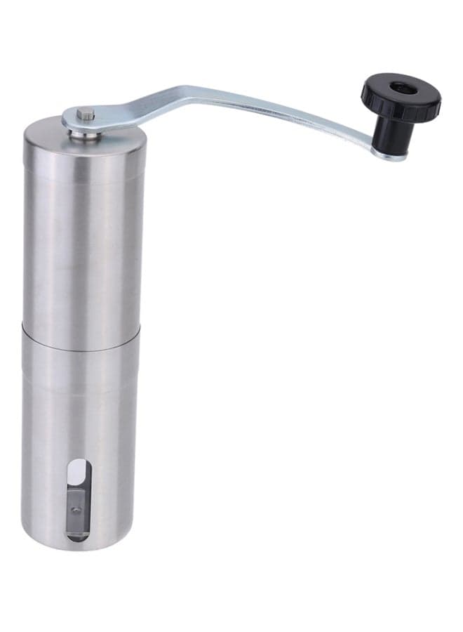 Stainless Steel Manual Coffee Bean Grinder Silver 23 x 6 x 6cm