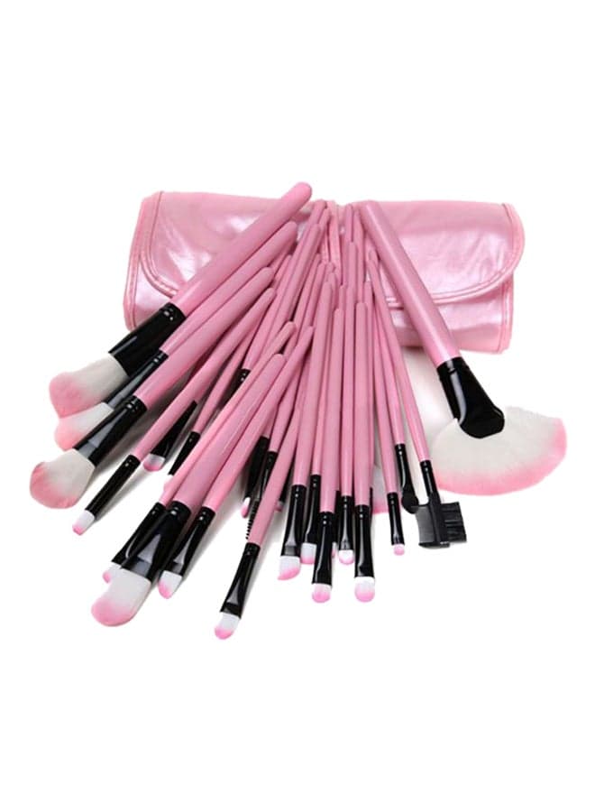 32-Piece Professional Makeup Brush Set Pink/Black/White