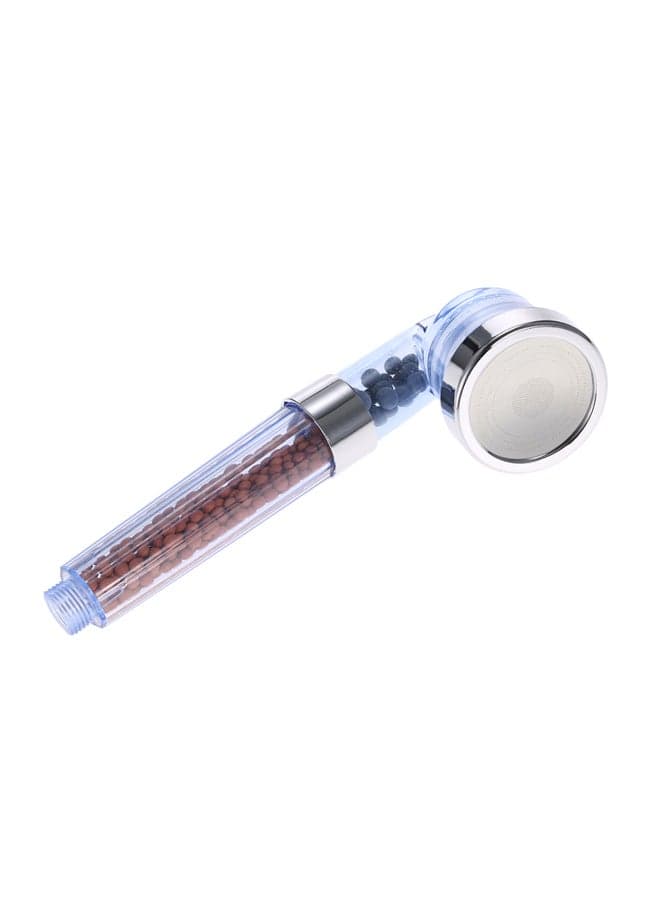 Handheld Water-Saving Bath Shower Nozzle Filter Head Silver/Clear