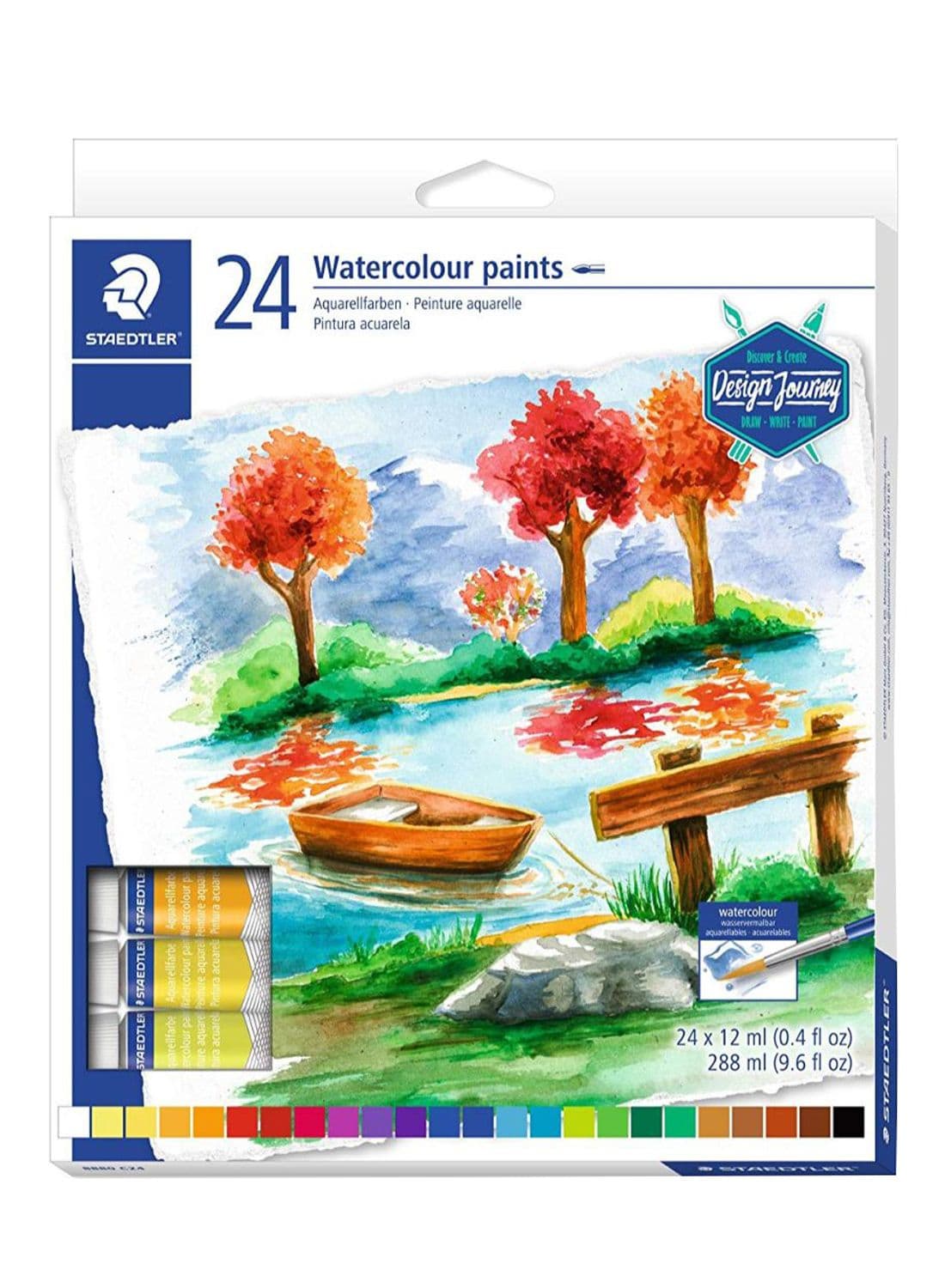 24-Piece Design Journey Watercolor Set,24x12ml Multicolour