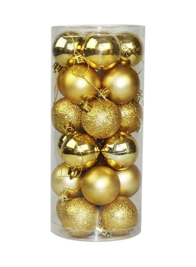 24-Piece Tree Ball Set Gold 4cm