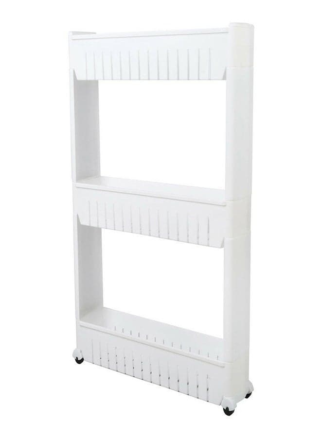 3-Layer Slim Storage Unit Organizer Rack White