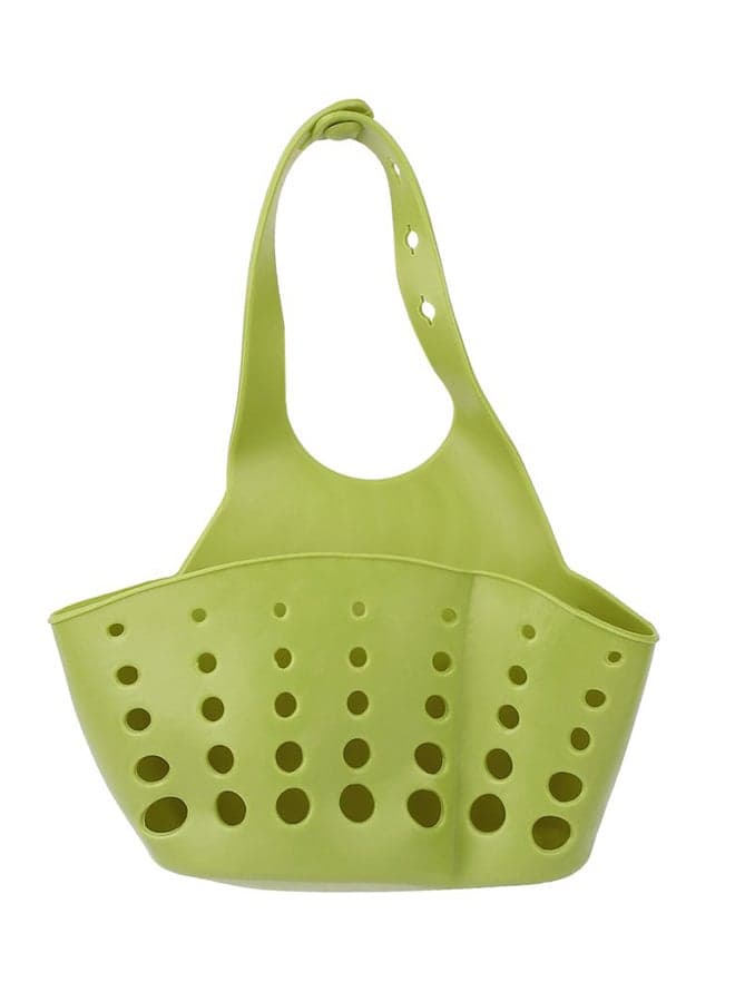Adjustable Kitchen Hanging Storage Basket Green
