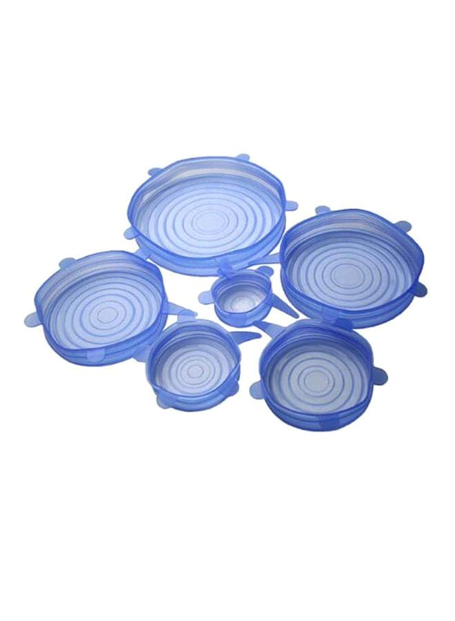 6-Piece Food Cover Lids Blue 6-Piece