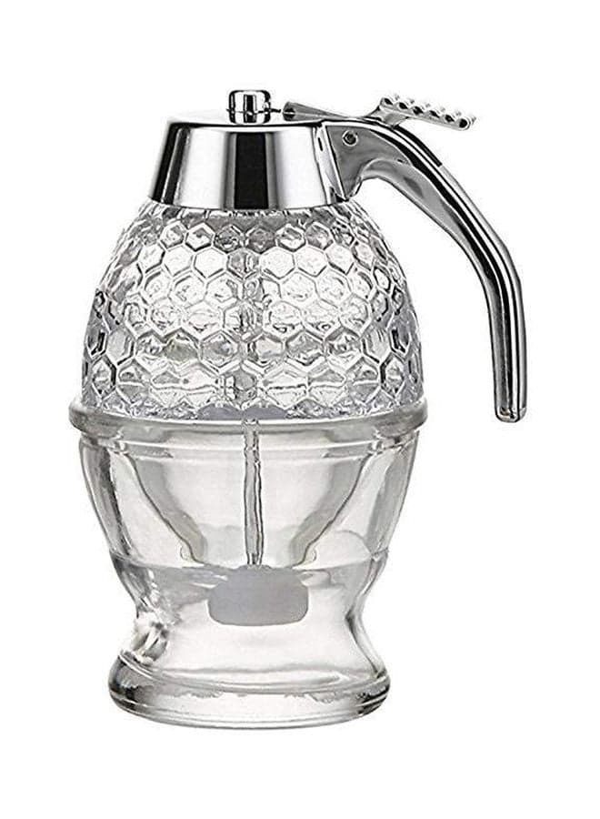 Honey Dispenser With Storage Stand Clear/Silver