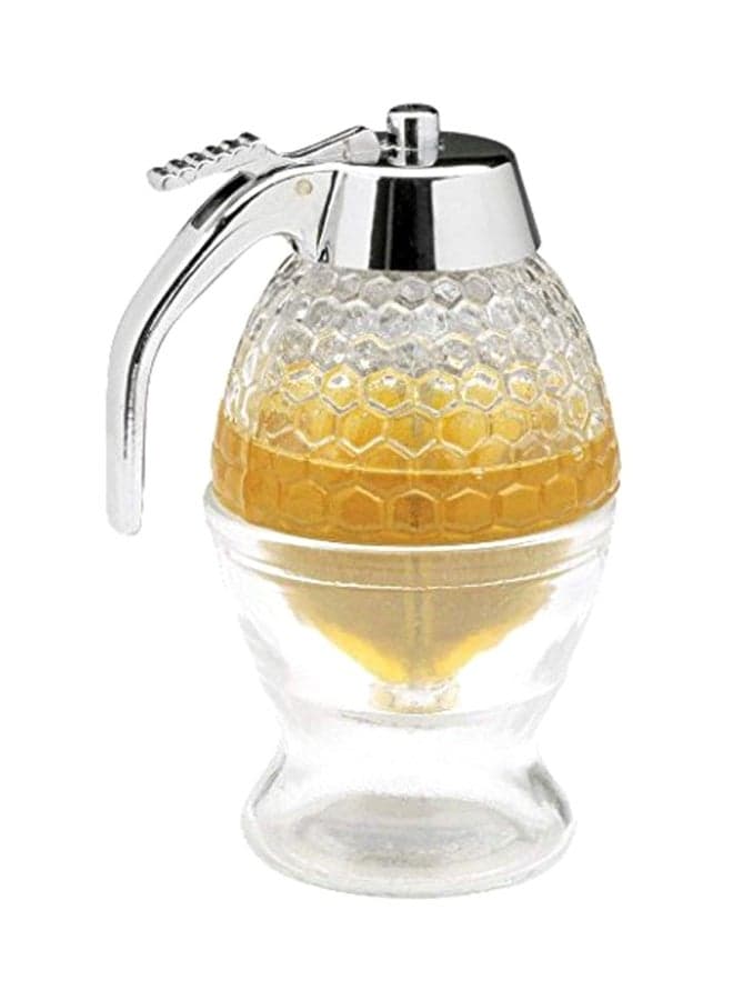Honey Dispenser Silver/Clear 16x9x9cm