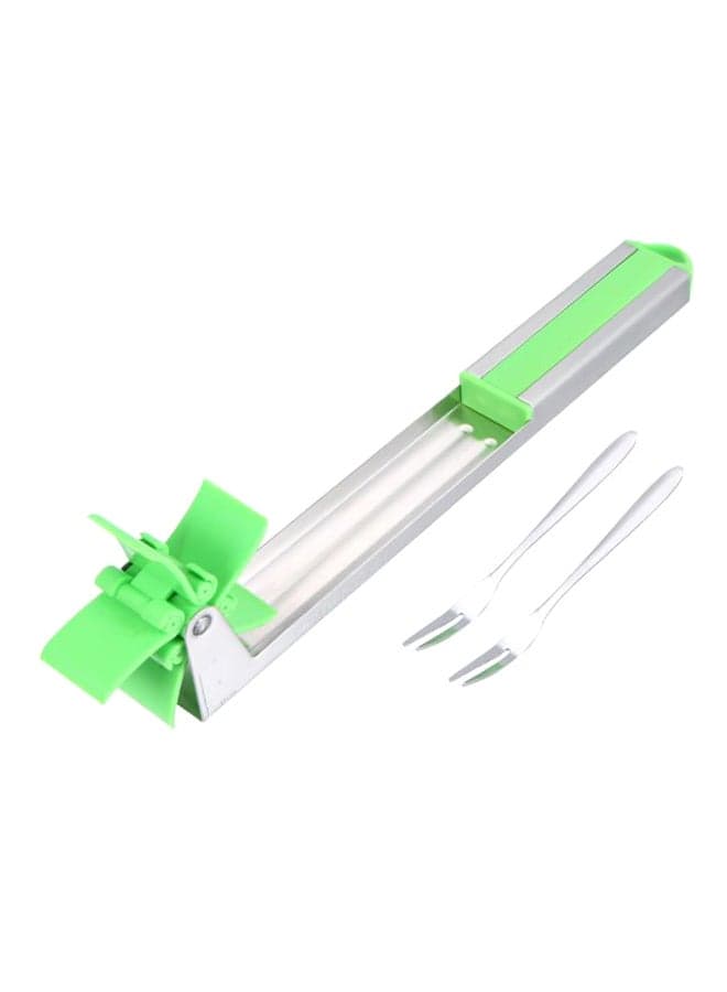 Outdoor Watermelon Slicer Green/Silver