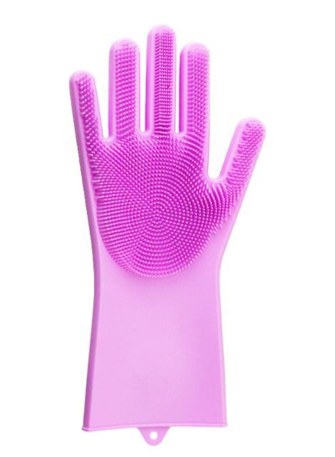 Pair Of Dishwashing Gloves Pink 30cm