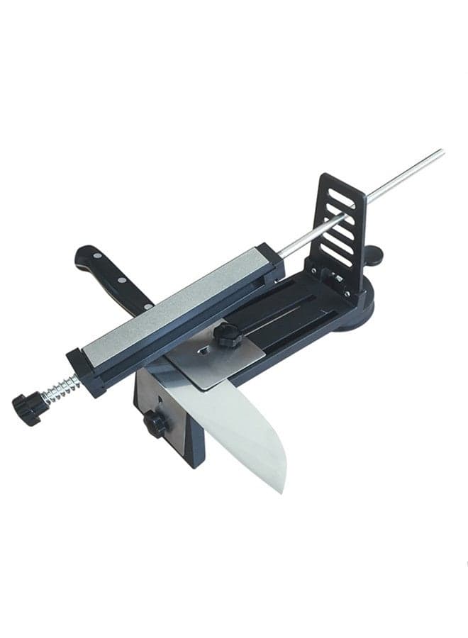 Electric Knife Sharpener With 3 Sharpening Stones Set Black/Silver 17.8x8.9cm