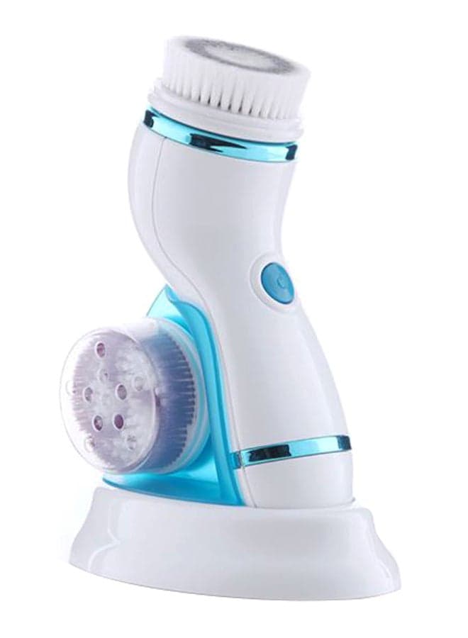 Multi-Functional Waterproof Facial Cleaning Brush White/Blue
