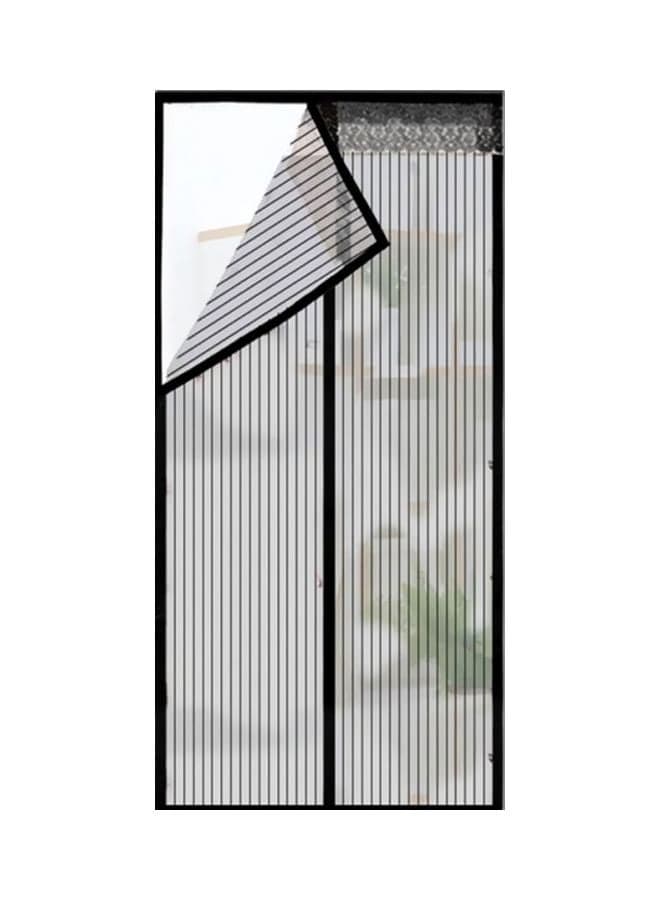 Full Frame Magnetic Mosquito Repellent Door Curtain Black 100x200cm