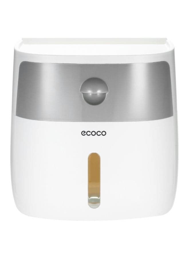 Wall-Mounted Tissue Dispenser White/Grey 21x20.5x13cm