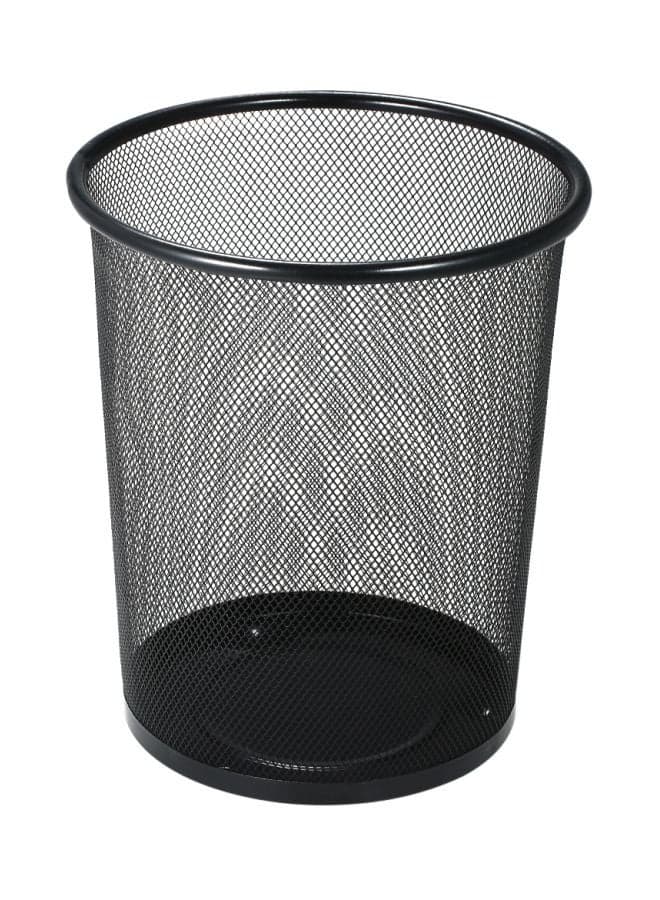 Metal Waste Basket Black 7.5x9x10.6inch