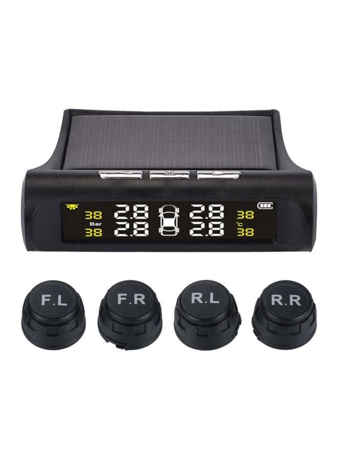 Car Tire Pressure Solar Energy Monitoring System With 4 External Sensors