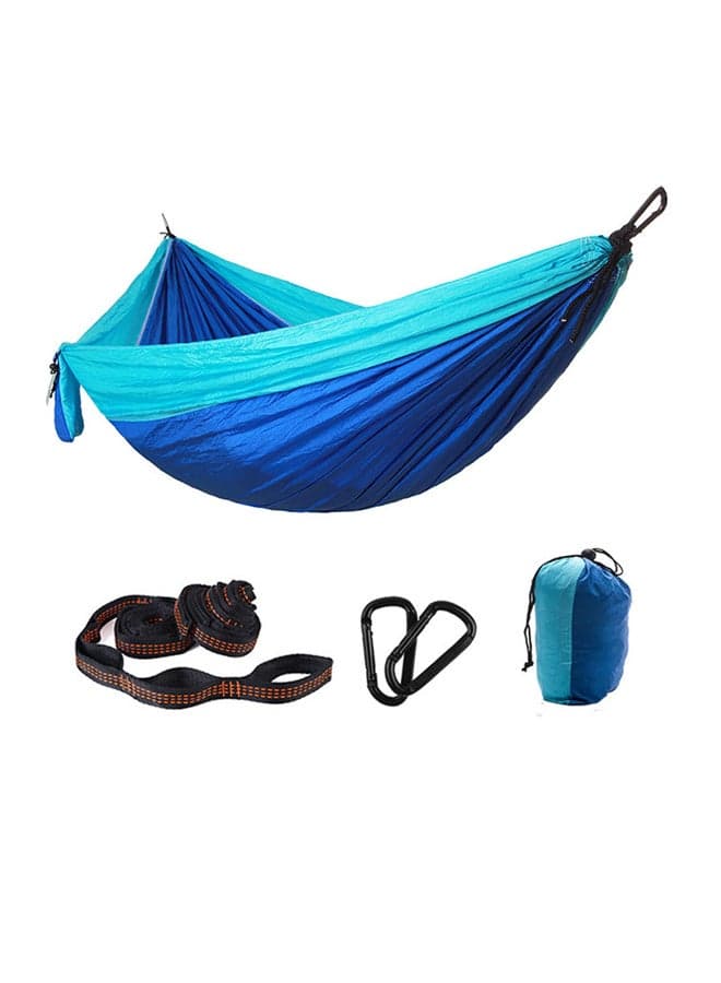 Double Swing Parachute Cloth Hammock Blue