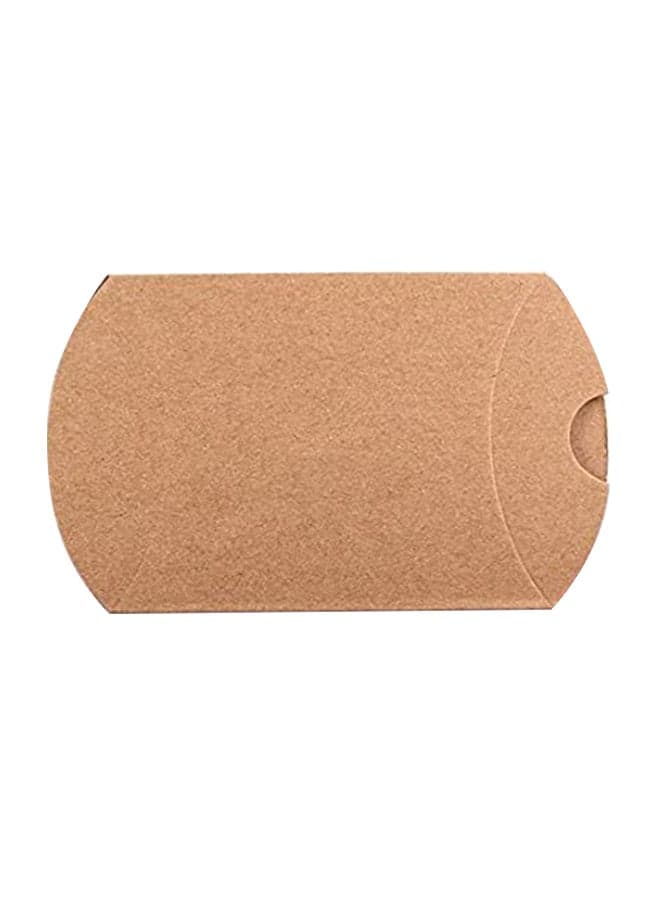 Pack Of 100 Kraft Paper Pillow Favor Gift Box