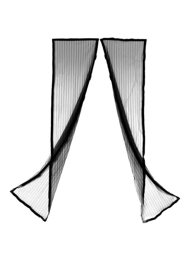 Magnetic Mesh Door Curtain Black 210x49.5cm