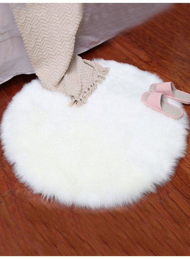 Soft Fluffy Home Rugs White 45x45cm