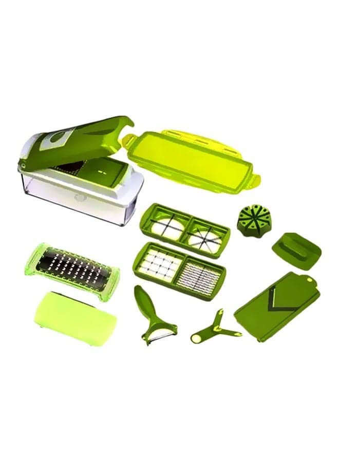 12-Piece Fruit And Vegetable Shredder Set Green/White