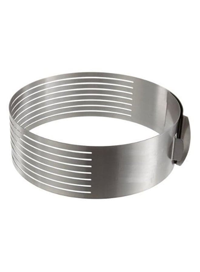 Cake Layer Slicer Ring Silver 30x8.5cm