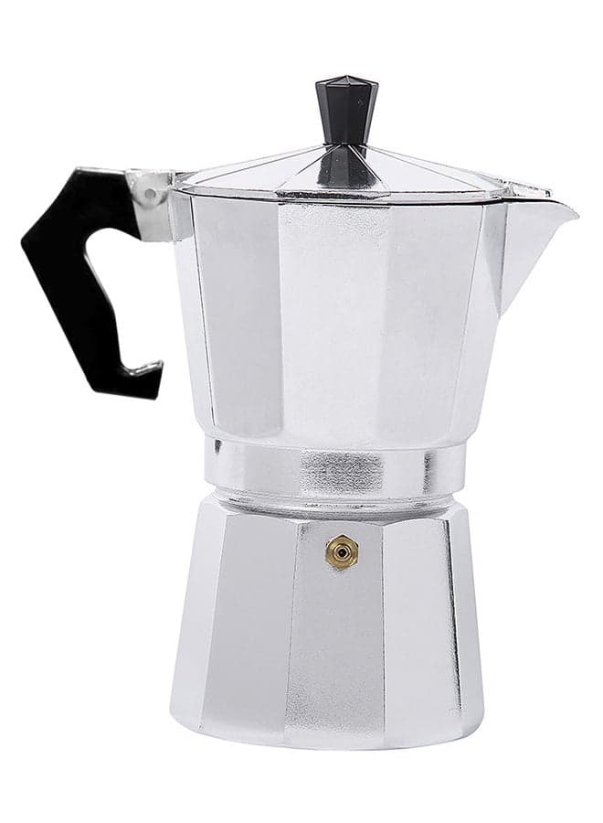 Percolator Coffee Maker Pot Silver/Black