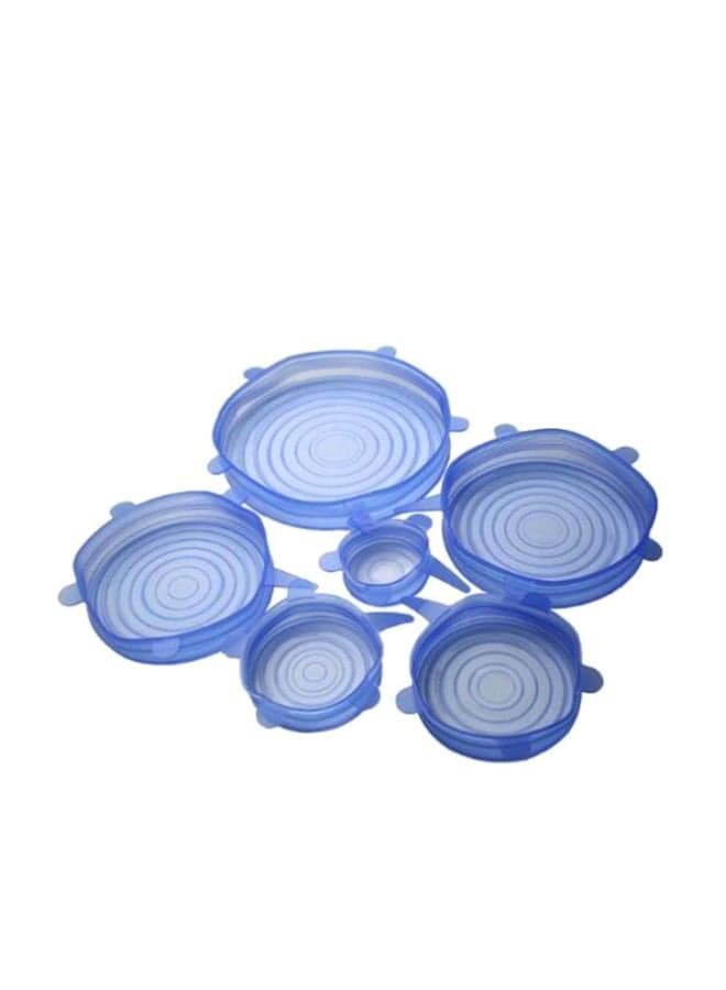 6-Piece Replaceable Silicone Stretch Lid Covers Multicolour