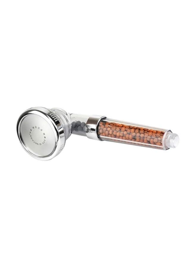 Water Saving Bath Shower Head Silver/Clear 6x22cm
